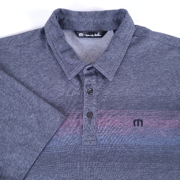 Travis Mathew Stiped Golf Polo Shirt XL Were Dancin - Picture 10 of 10